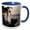 Blue/White, variant on 3drose, Canada, Sidney Island. View of Sidney Spit from the Top of the Cliffs, 11oz Two-tone Blue Mug