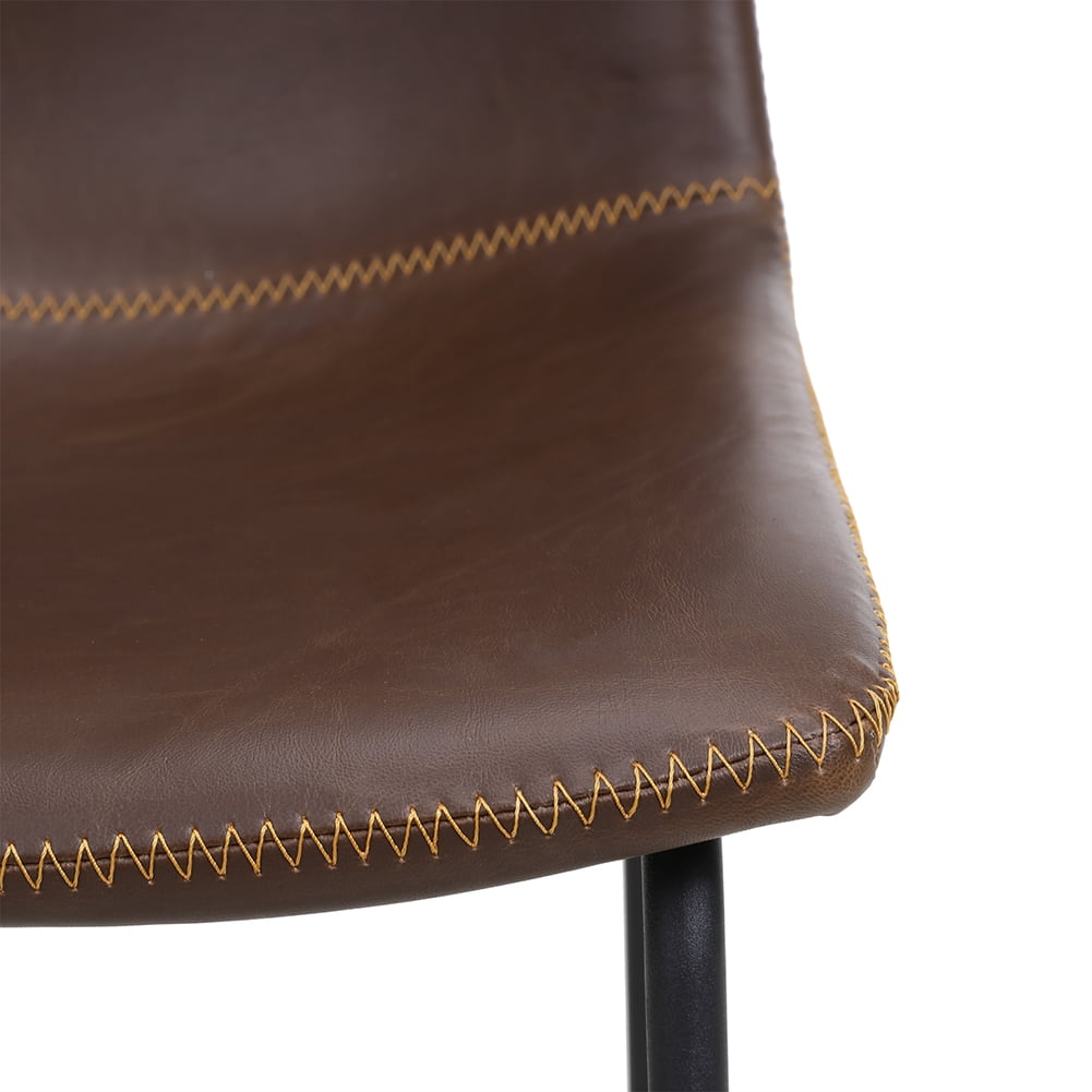 Kepooman Industrial 32.3"H Wrought Iron Bar Stool-Set of 2-Swivel Counter Coffee Chair, Dark Brown Kepooman Industrial 32.3"H Wrought Iron Bar Stool-Set of 2-Swivel Counter Coffee Chair, Dark Brown