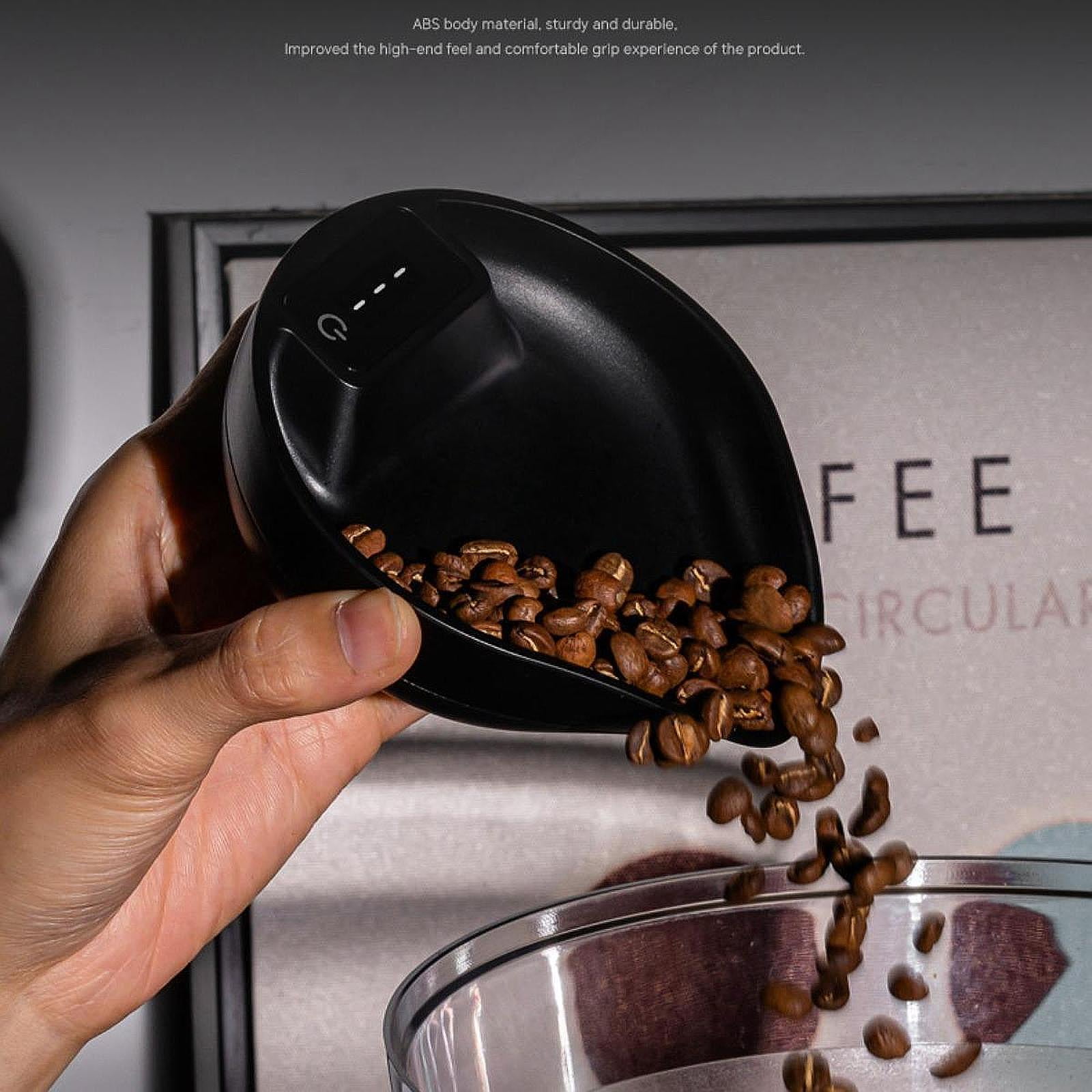 Fiocias Coffee Digital Scale LED Display Portable Professional Waterproof Espresso Scale black