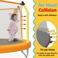 thumbnail image 5 of Leumius 55inch Trampoline for Kids, Outdoor Mini Trampoline with Enclosure and Basketball Hoop, Yellow, 5 of 10