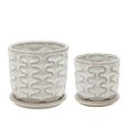 thumbnail image 2 of 6" WIGGLY PLANTER W/ SAUCER, BEIGE, 2 of 2