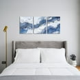thumbnail image 6 of LyeArtork 3 Pieces Navy Blue and Gold Abstract Marble Canvas Wall Art Decoration Canvas Modern Watercolor Painting Fluid Ink Panitroom Decor for Bedroom Living Room Office Dining Room Home 12"x16", 6 of 6