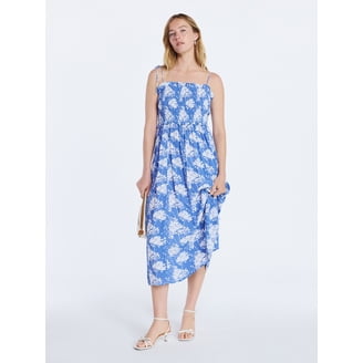free assembly women's cotton midi dress with puff sleeves reviews Free Assembly Women's and Women's Plus Cotton Midi Dress with Puff Sleeves,  Sizes XS-4X