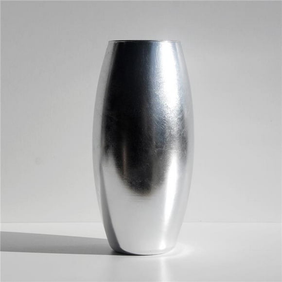 Vase à Fleurs en Verre Doré 10 Po, Argent