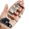 thumbnail image 1 of 4pcs Mini Knife Set Mini Axe Shape Chef Knife Pocket Knife Keychain Set Mini Cleaver For Package Opener Box Cutter Birthday Gifts 4pcs, 1 of 5
