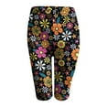 thumbnail image 4 of Mrat Printed Cropped Pants Female Long Pants Drawstring Printed Cropped Pants Cargo Sweatpants for Female High Waisted Straight Capris with Pockets Orange_BB XXXXL, 4 of 4
