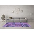 thumbnail image 3 of Ahgly Company Indoor Square Abstract Blue Modern Area Rugs, 4' Square, 3 of 4