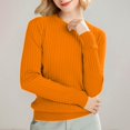 thumbnail image 5 of Bovemsi Sweaters for Women Women'S Autumn And Winter Round Neck Stripe Bottoming Shirt Fashion Versatile Sweater Solid Soft Fall Sweaters, 5 of 9