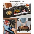 thumbnail image 5 of Large Induction Cooktop Protector Mat Black Christmas Stove Top Covers for Electric Stove, Santa Snowman Xmas Gifts Snowflake Winter Decorative Stove Burner Cover Mats, Glass Top Stove Cover, 5 of 7