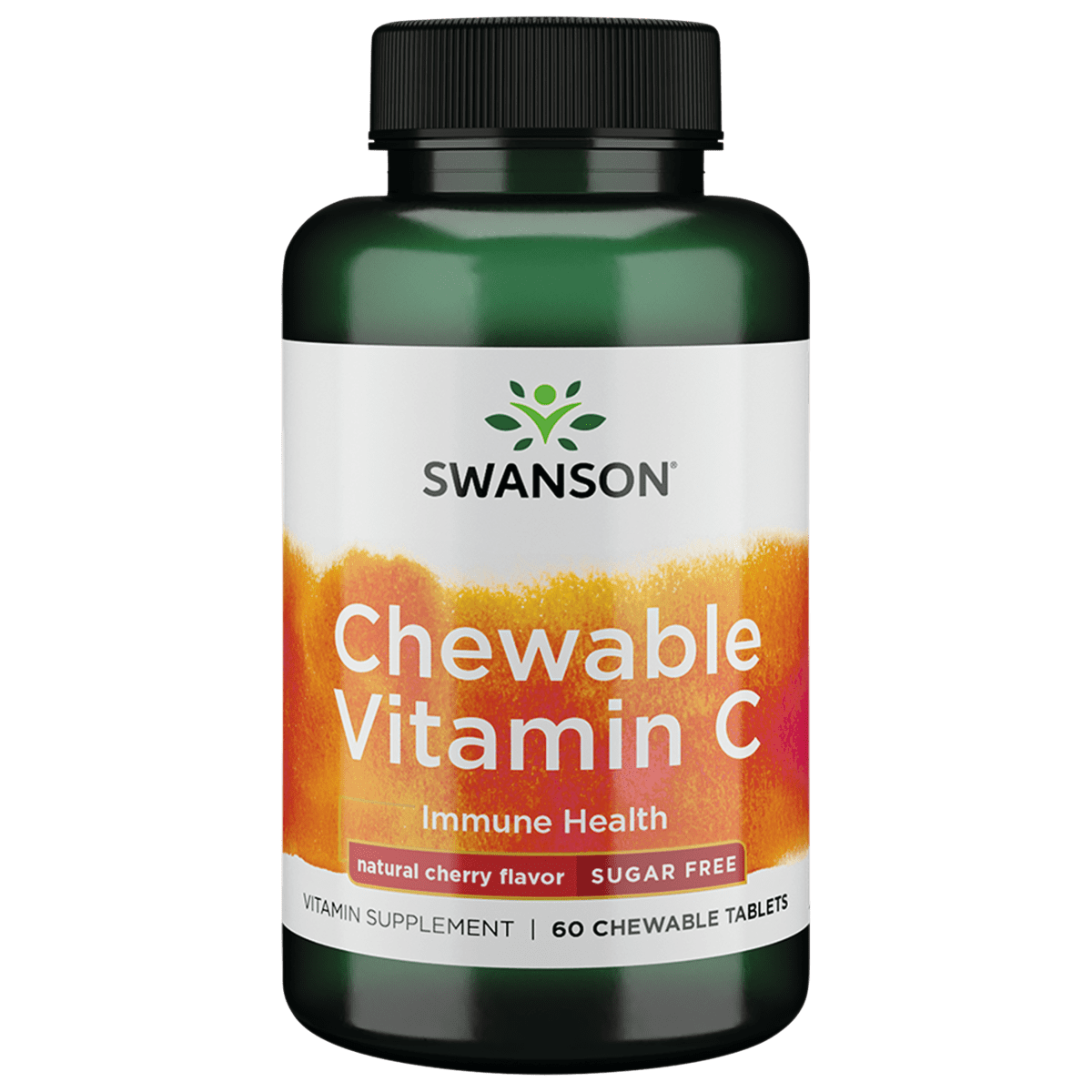 Swanson Sugar-Free Chewable Vitamin C Cherry 60 Chewable Tablets