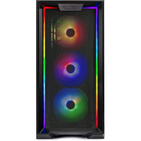 Skytech Nebula Gaming PC Desktop – AMD Ryzen 5 3600 3.6 GHz, NVIDIA GTX 1650, 500GB NVME SSD, 16GB DDR4 RAM 3200, 600W Gold PSU, 11AC Wi-Fi, Windows 11 Home 64-bit
