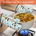 thumbnail image 5 of TEQUAN Oven Mitts, Cute Panda Cartoon Bear Pattern Heat Resistant Microwave Oven Gloves, Set of 2, 5 of 7