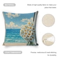thumbnail image 4 of Daisies, Ocean view Linen toss pillowcase Decoration pillowcase Gift preferred 24x24" Cushion cover 1 set Sofa pillowcase Sofa bedroom living room car, 4 of 8