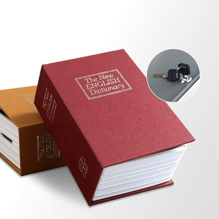 ABPWLY Toys Dictionary Diversion Safe Hidden Box with Key and Password Lock for Home Office Use Portable Security for Valuables Disguised as Book Play Kitchen