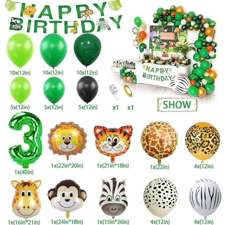 3 Ballons figurines animaux - My Party Kidz