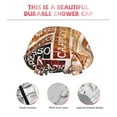 thumbnail image 5 of Disketp Hand Drawn Vintage Coffee Shower Caps,Reusable Shower Cap For Women, Double Layer Waterproof Hair Cap, Large Size For All Hair Lengths,For Girls Spa Home Salon Use, 5 of 9
