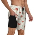 thumbnail image 2 of Balery Mushroom Bañador para hombre, shorts de playa de secado rápido con entrepierna y forro de compresión-XX-Large, 2 of 6