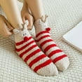 thumbnail image 5 of Yuanlong Womens Socks Christmas Colorful Print Thick Fluffy Middle Tube Socks Winter Home Wear Novelty Cute Slipper Socks, 5 of 6