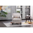 thumbnail image 2 of Club Armchair Linen Upholstered Club Chair Upholstered Barrel Chair, Multiple Colors, 2 of 8