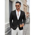 thumbnail image 3 of Chaqueta tipo blazer COOFANDY, abrigo deportivo casual de corte ajustado para hombre, 3 of 7