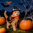 thumbnail image 7 of Aoznliie Dog Clothes, Halloween Pet Cloak with Hat for Party Apparel, S 9.5-11.8 inch Neck Adjustable Costume for Cats Dogs, Black, 7 of 7