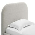 thumbnail image 6 of Keynote Curved Twin Platform Bed in Heathered Weave Light Gray, 6 of 9