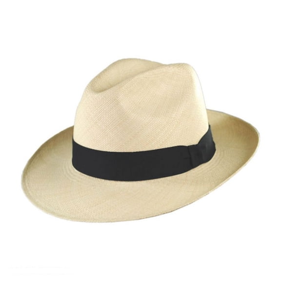Brisa Grade 4 Panama Straw Fedora Hat - XL - Natural