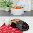 thumbnail image 3 of Decorae Cookie Tins (Set of 2, Black and White); Round Baking and Cake Tins for Special Occasion and Holidays, 7.75-Inch Wide by 3.6-Inch Tall, 3 of 10