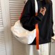 thumbnail image 5 of Bolso de lona, bolso de hombro para mujer, bolso escolar, bolsos cruzados de moda coreana, bolsos y carteras unisex para mujer y hombre, gran capacidad, 5 of 5