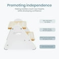 thumbnail image 3 of Dream On Me Skyward Multipurpose Kids Step Stool with Anti-slip Base In White and Natural, 3 of 9
