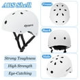 thumbnail image 3 of Semfri Kids Bike Helmet Toddler Boys Girls Ages 3-8 Years Old Children Adjustable Skateboard Cycling Helmet White, 3 of 6