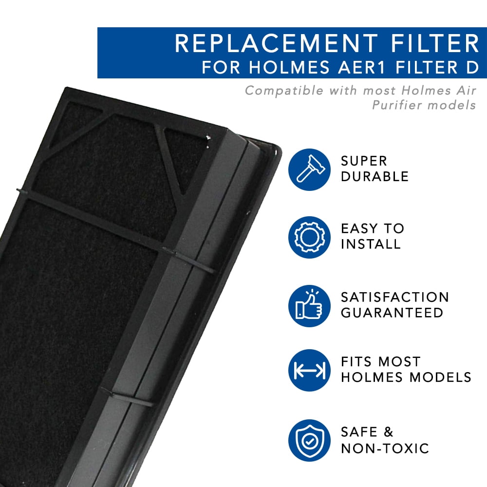 2 Pack HEPA Filter Compatible for Holmes AER1 HAPF300/HAPF30 (D Filter) for Holmes AER1 Ready Air Purifier