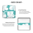 thumbnail image 5 of Lsque Vintage Floral Printed Tissue Box Cover Holder, Facial Paper Organizer Dispenser,Square with Bottom Belt, PVC Leather Decorative Organizer, 5 of 8