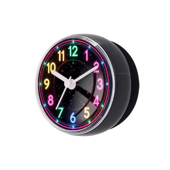 2 pack Waterproof Bathroom Shower Clock with Large Suction Cup - Silent, Water Proof, Battery Operated Wall Clock for Toilet, Kitchen, Bedroom (Black,Battery not included)
