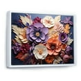thumbnail image 2 of Designart "Artistic Blend Of Purple And Peach Pansies" Pansies Floater Framed Canvas Prints, 2 of 5