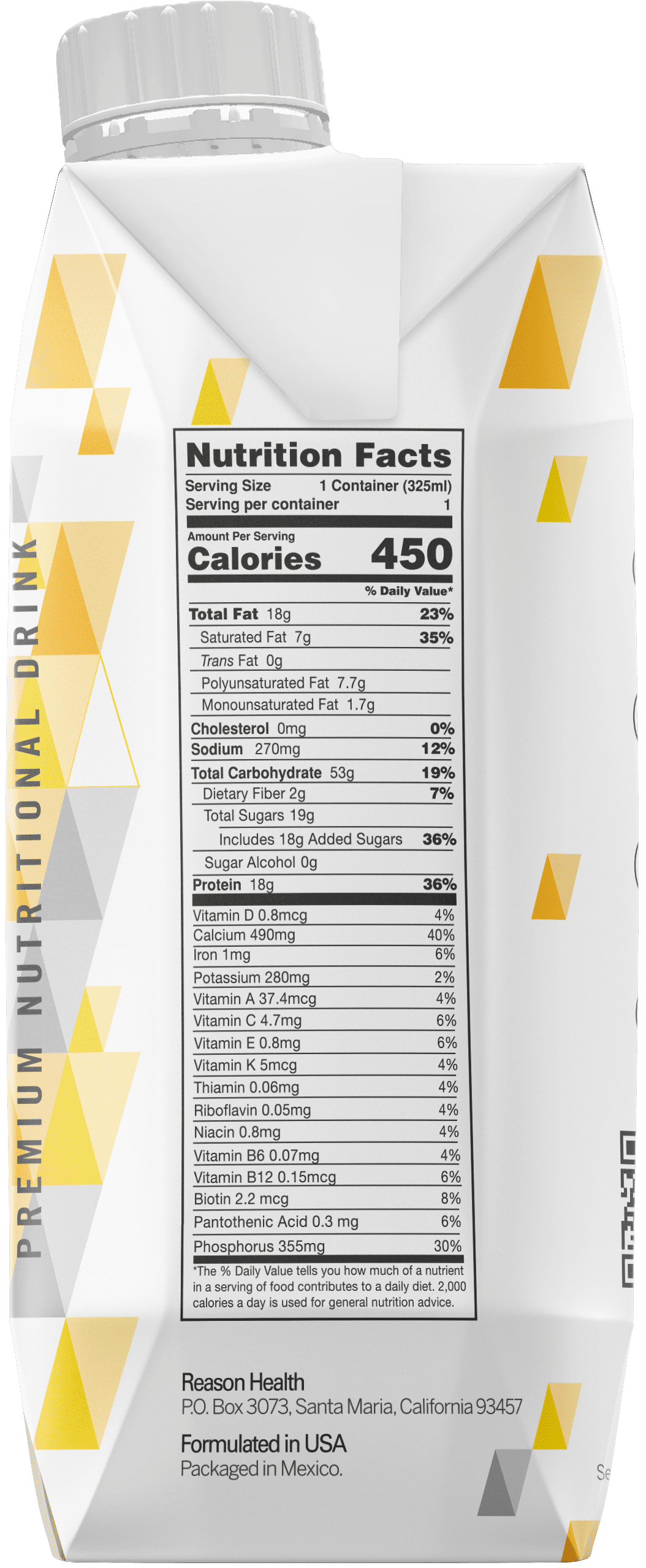 Reason High Calorie Ready to Drink Beverage, NSF Certified for Sport, Chocolate, 12 Pack, 11 fl oz