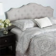 thumbnail image 2 of Bowery Hill Curved Shape Modern Fabric Tufted King Panel Headboard in Gray, 2 of 6