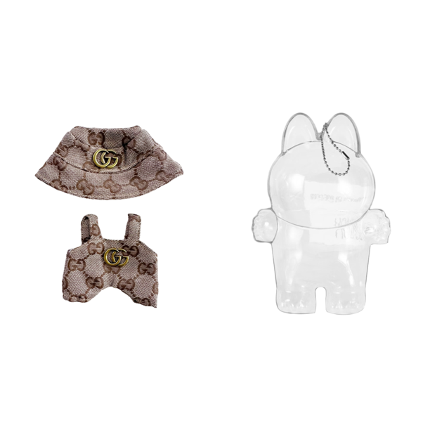 Mini Fehip en Con Ropa Muñeca Rellena para El Sombrero Un Regalo Chicas (marrón)