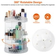 thumbnail image 6 of 360° Rotating Makeup Organizer Teqhome Large Capacity Cosmetics Organizer for Perfume Holder Organizer Countertop Bathroom Makeup Holder Rack Clear Diamond, 6 of 12