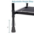 thumbnail image 2 of ELENKER Adjustable Height Bed Step Stool, Bed Assist Bar with Storage Pocket, Including Blanket, LED Light for Fall Prevention, for Elderly, Pregnant, Handicapped, Holds up to 350lb, Black, 2 of 6