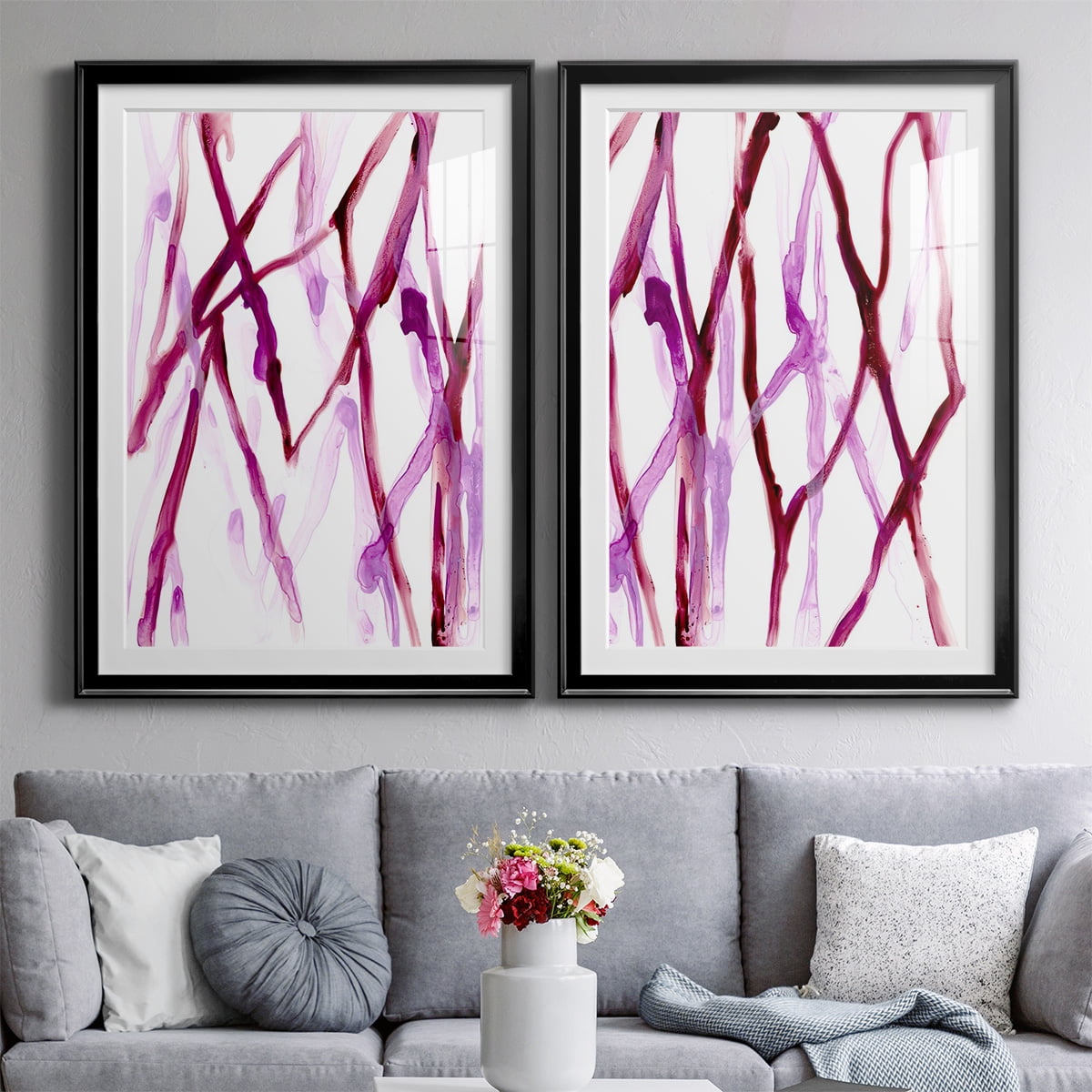 Wexford Home Runnel XV Premium Framed Print, 18.5" x 24.5" - Ready to Hang, Black (Set of 2)