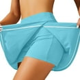 thumbnail image 5 of Women's Swim Skirt Belly Swim Dress Built In Shorts High Waisted Split Swim Pants, 5 of 5