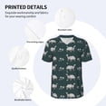 thumbnail image 3 of Rateoe Turtle Chrysanthemum Pattern Men’s Baseball Short Sleeve Polo Shirt, Midweight Men's Shirt Golf Shirt Polo Shirts Quick Dry Short-Medium, 3 of 7