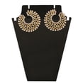 thumbnail image 5 of Sunsoul by Touchstone Indian bollywood diamante faux pearls filigree designer jewelry earrings in antique gold tone, 5 of 6