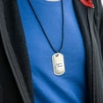 thumbnail image 3 of Matron of Honor Wedding Elegant Polka Dots Military Dog Tag Pendant Necklace with Cord, 3 of 4