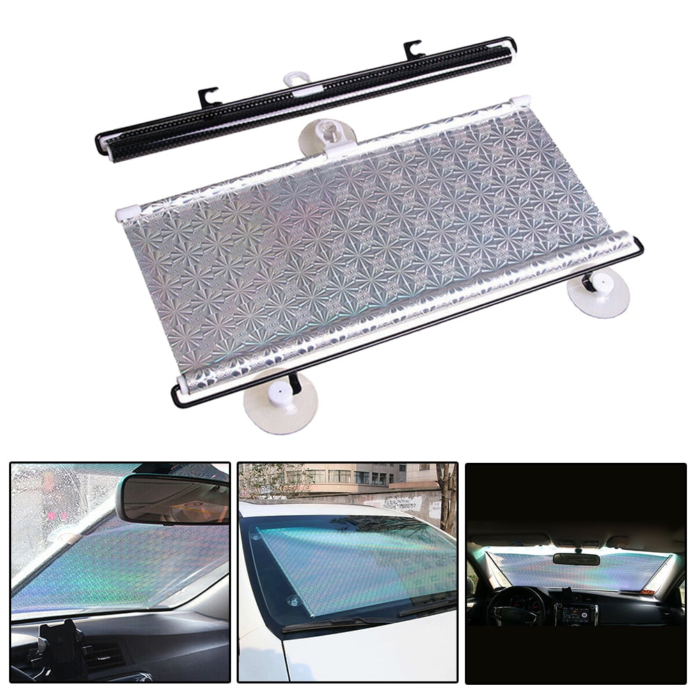 Car SUV Retractable Front Windshield Sun Block Sunshade Shade UV Visor