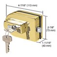 thumbnail image 2 of CRL PTH25BR Brass PTH Series Glass Mounted Patch Lock, 2 of 2