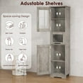 thumbnail image 5 of GAOMON 67" Tall Cabinet - Slim Storage Cabinet with Doors & Adjustable Shelves，Gray, 5 of 7