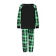 thumbnail image 4 of Pijamas navideños familiares a juego, camisetas de manga larga con estampado de elfos y letras + pantalones a cuadros. Pijama que brilla en la oscuridad., 4 of 10