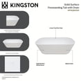 thumbnail image 6 of Kingston Brass VRTSQ653124 65-Inch Solid Surface Rectangular Double Ended Freestanding Tub with Drain in Matte White, 6 of 6